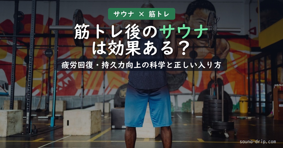 筋トレ後のサウナは効果ある？疲労回復・持久力向上の科学と正しい入り方を解説
